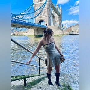 Strapless Chic Feminine Pleated Dress